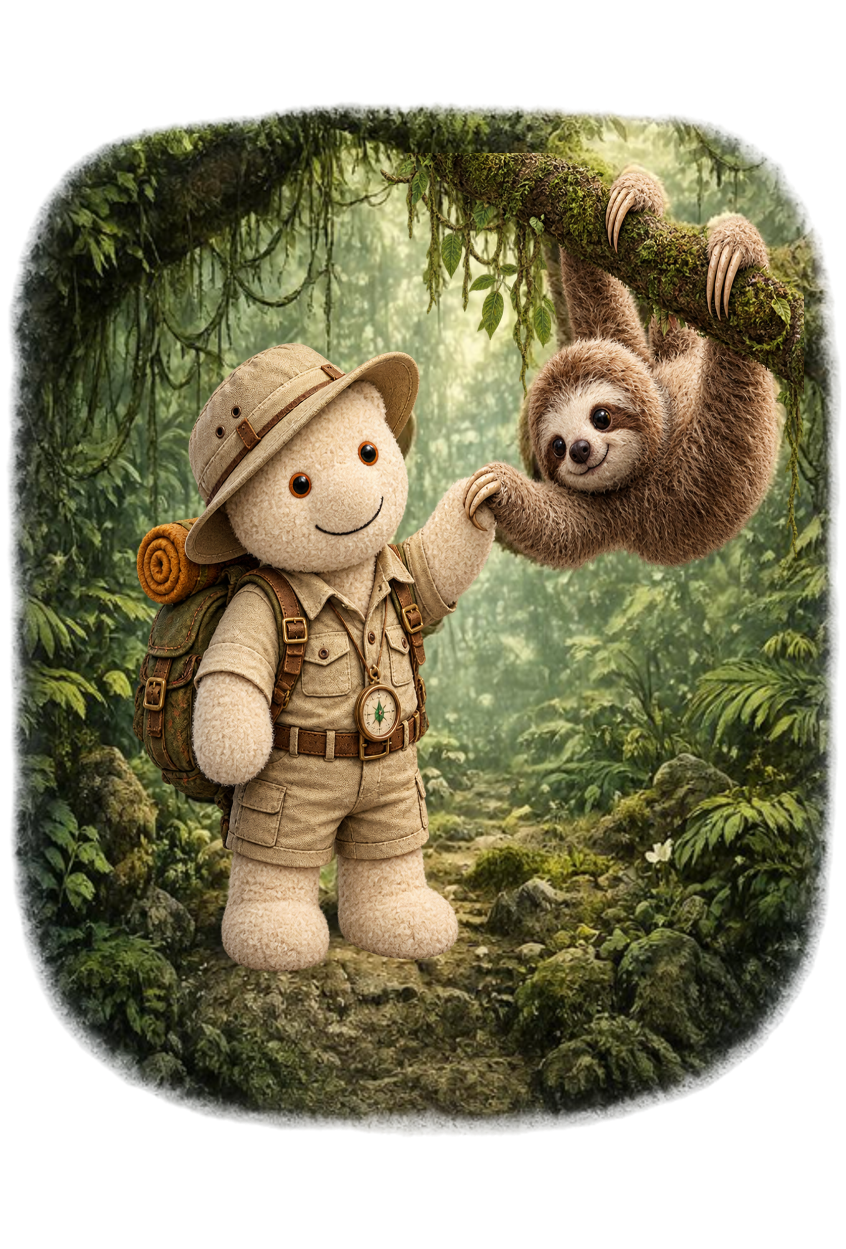 Teddy Trappitt with a sloth